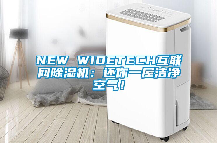 NEW WIDETECH互聯網除濕機：還你一屋潔凈空氣！