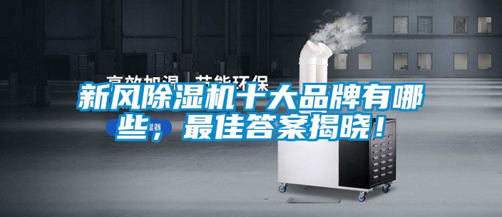 新風除濕機十大品牌有哪些，最佳答案揭曉！