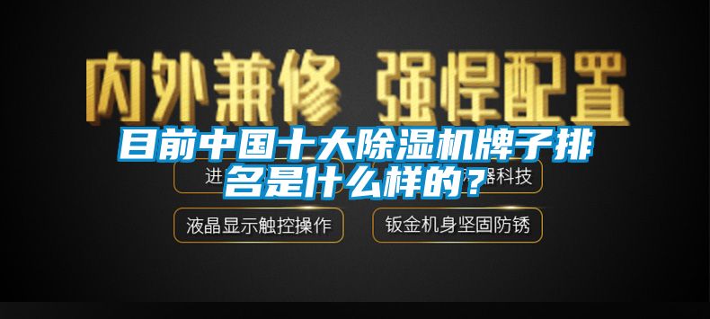 目前中國十大除濕機牌子排名是什么樣的？