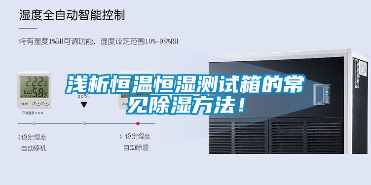 淺析恒溫恒濕測試箱的常見除濕方法！