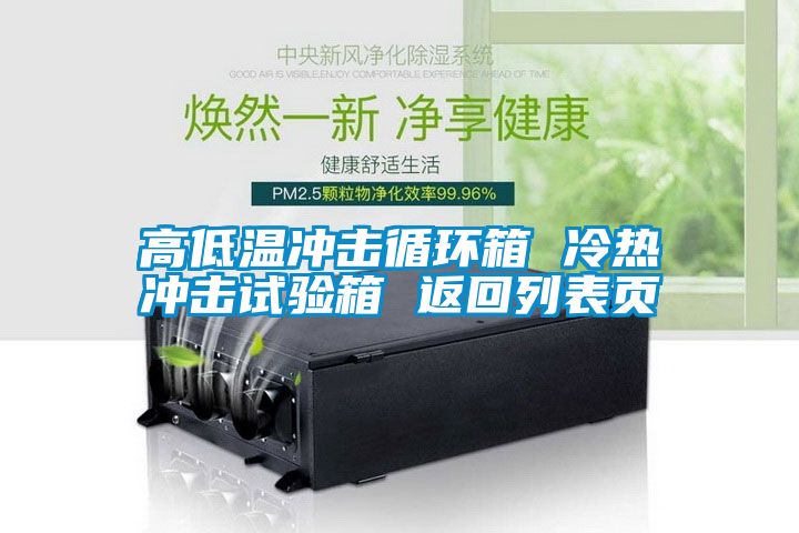 高低溫沖擊循環箱 冷熱沖擊試驗箱 返回列表頁